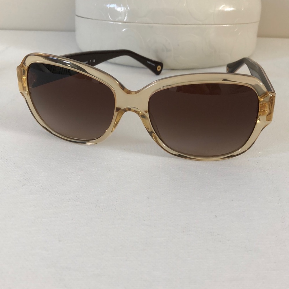 Coach Sunglasses HC 8036 L027 Pamela Frames 56-16-135 Transparent